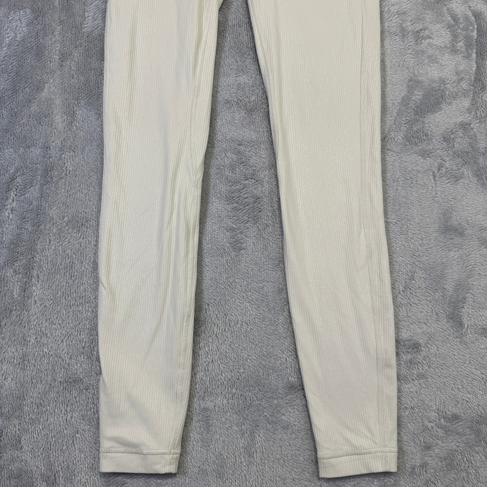 Lululemon Align Ribbed High-Rise Pant 28" Womens 4 Bone White W5GI4S Leggings - Picture 4 of 15
